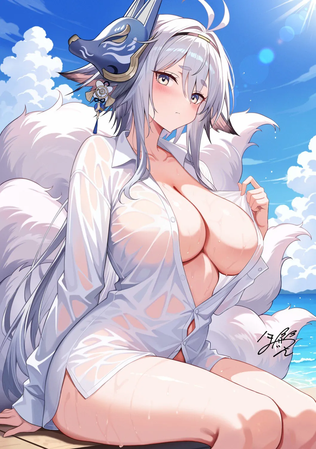 【插画精选】星穹铁道 花火 流萤 双马尾美少女 碧蓝航线 会员动漫美图推荐（共53张）-鹿星语