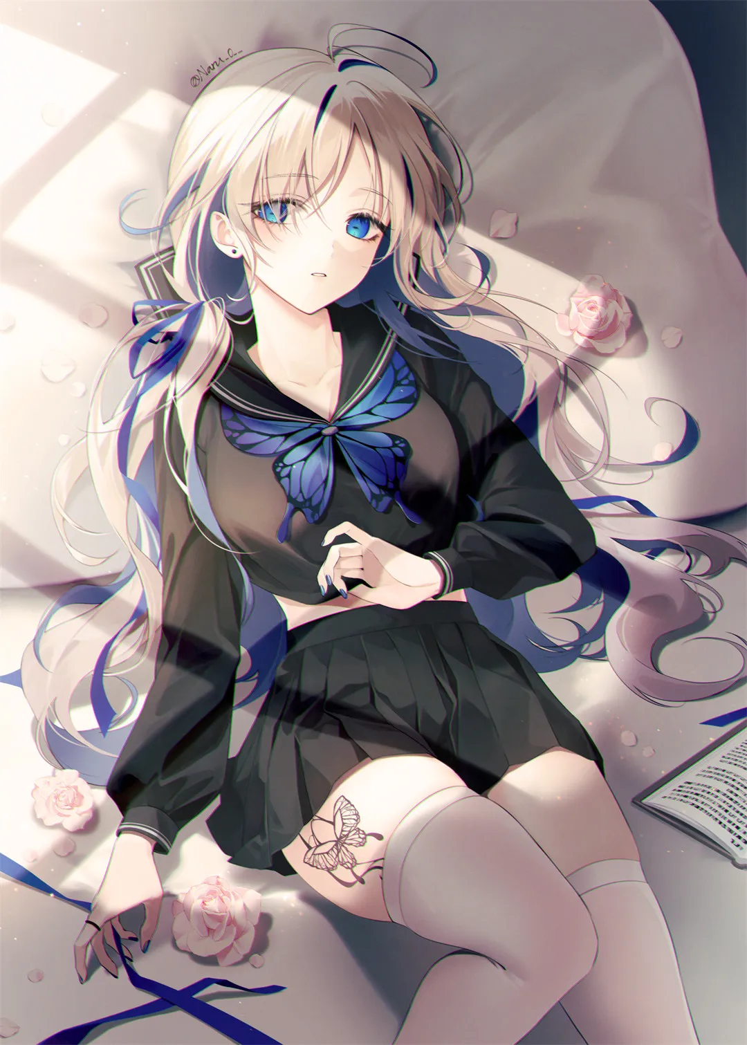 【插画精选】特别喜欢画绝对领域的画师 Naru的插画作品推荐