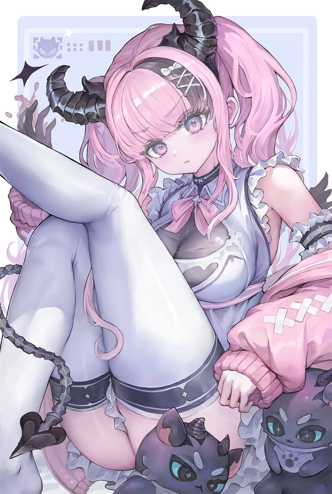 【插画精选】长发少女 热裤 碧蓝档案 空崎日奈 会员美图推荐