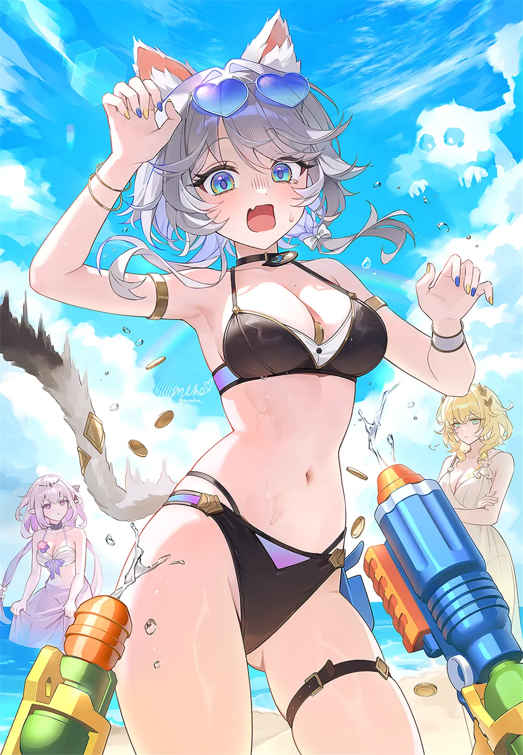 图片[5]-【插画精选】蔚蓝档案 桐生桔梗 妃咲 星穹铁道 阿格莱雅 NIKKE：胜利女神 会员动漫美图(共67张)-鹿星语