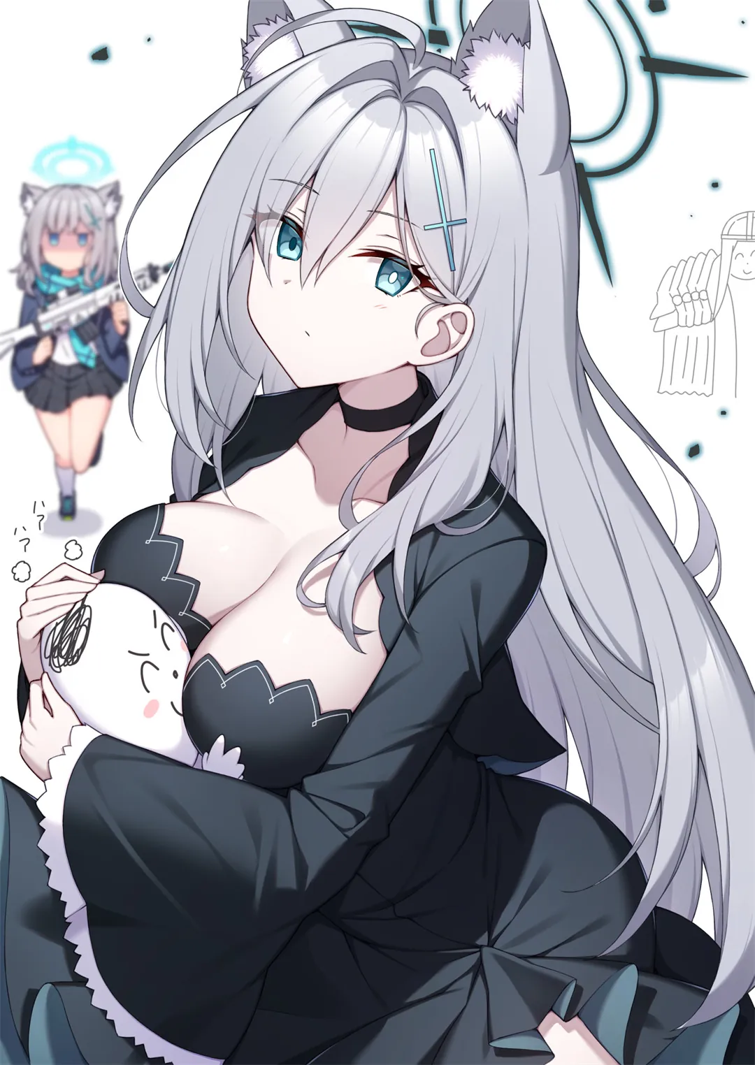 图片[3]-【P站美图】老师下班后会干些什么呢……？蔚蓝档案 砂狼白子插画壁纸推荐-鹿星语