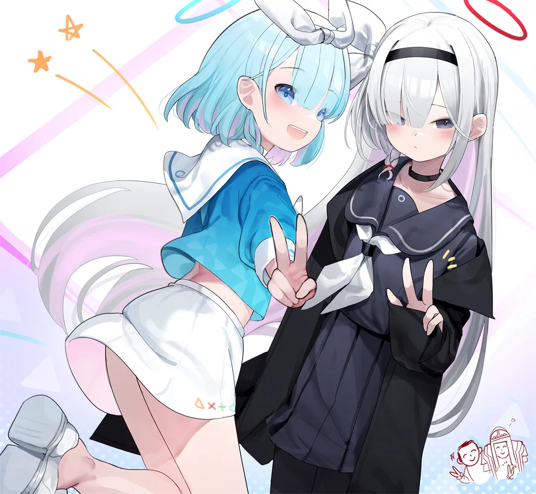 图片[7]-【精选插画】唔喵，草莓牛奶…欸嘿嘿。 碧蓝档案 阿洛娜 普拉娜 会员插画精选特辑-鹿星语