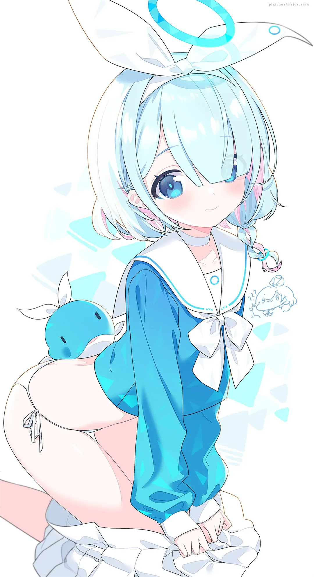 图片[9]-【精选插画】唔喵，草莓牛奶…欸嘿嘿。 碧蓝档案 阿洛娜 普拉娜 会员插画精选特辑-鹿星语