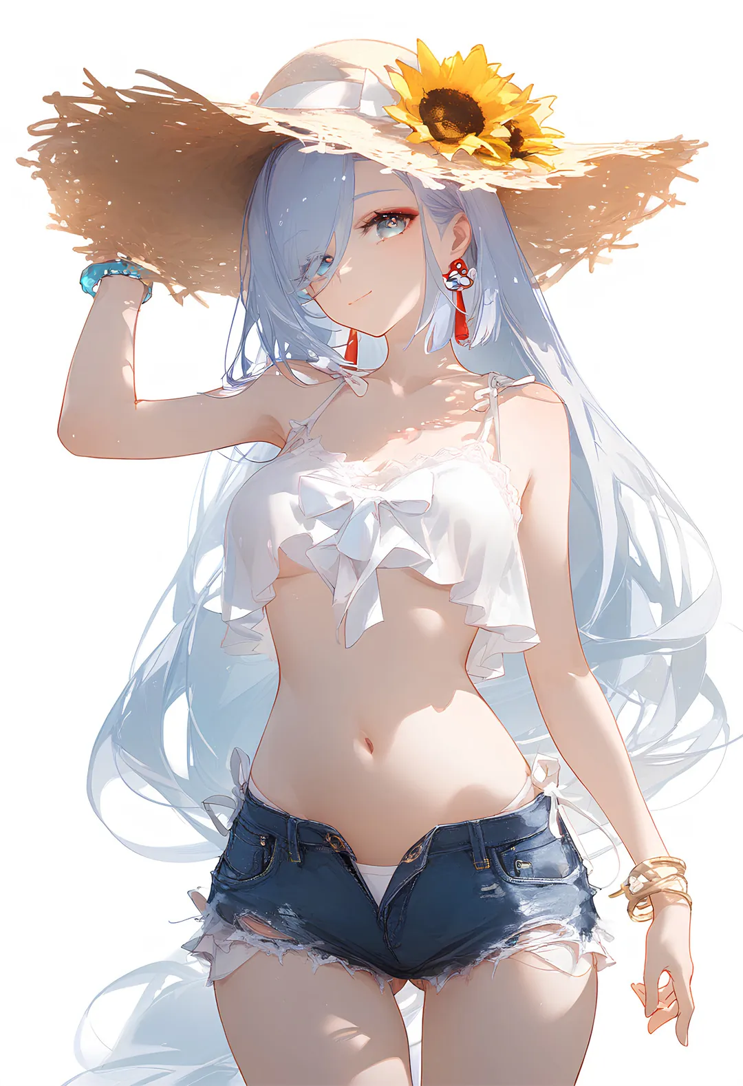 图片[2]-【AI精选】初音未来 兔女郎 原神 申鹤 星穹铁道 流萤 白毛兽耳少女 会员插画推荐(75张）-鹿星语