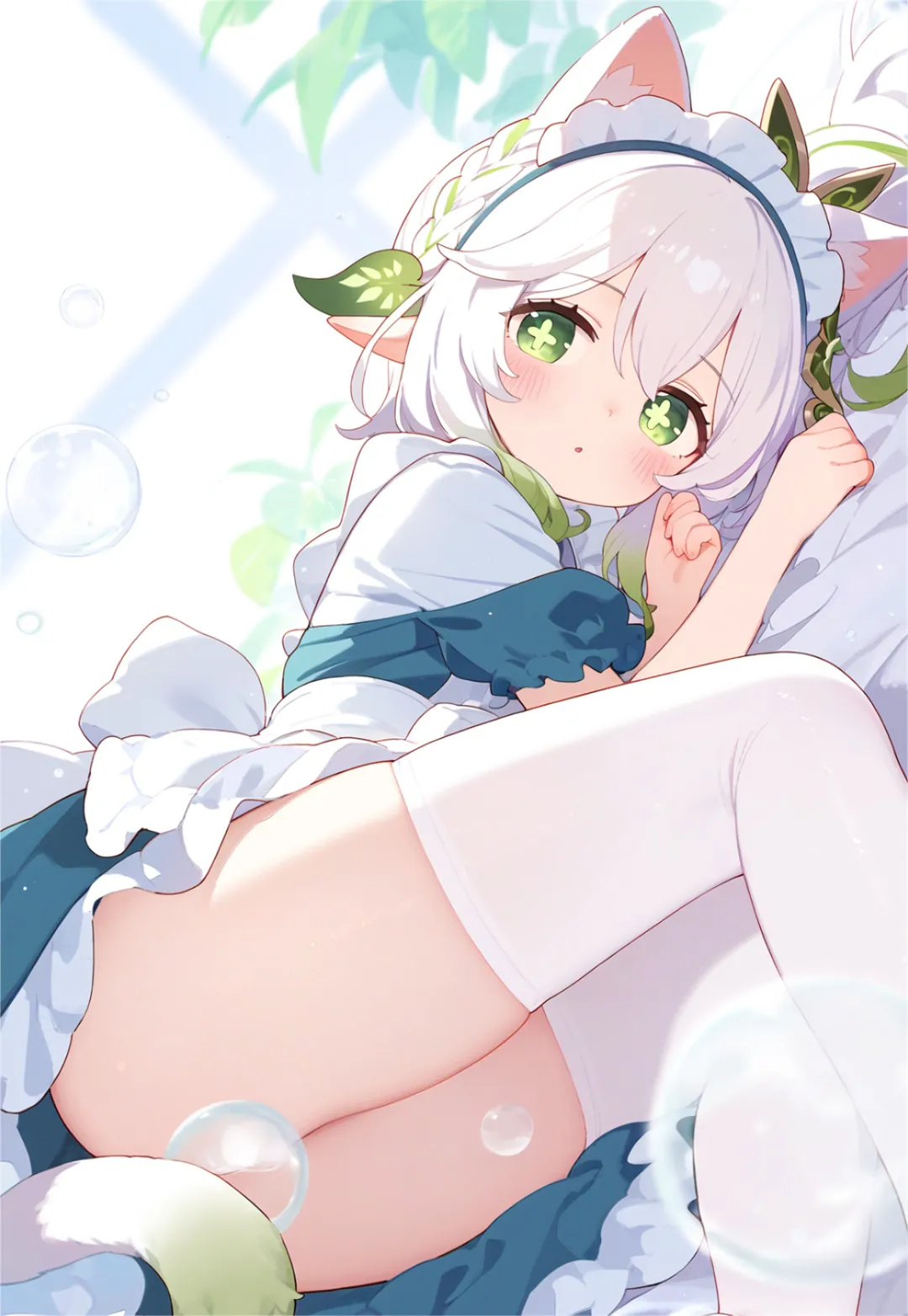 图片[5]-【AI精选】初音未来 兔女郎 原神 申鹤 星穹铁道 流萤 白毛兽耳少女 会员插画推荐(75张）-鹿星语