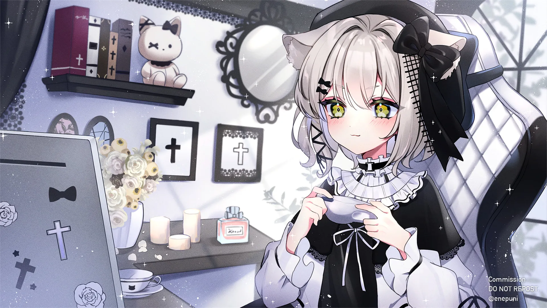 图片[7]-【画师精选】虚拟主播 宝鐘マリン 粉毛美少女 兽耳 樱 插画师えねる的动漫壁纸作品推荐 下期（48张）-鹿星语