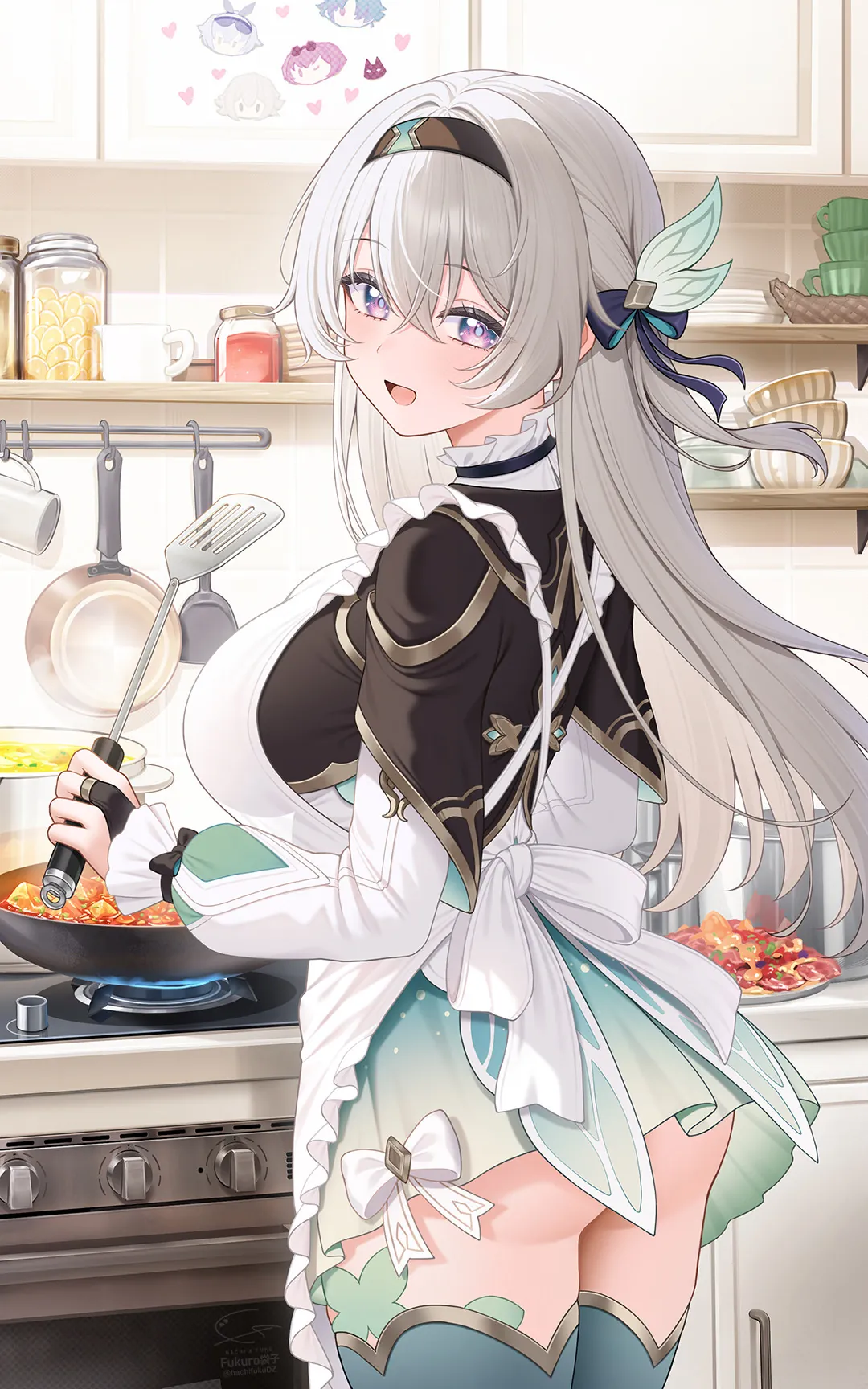 图片[3]-【插画精选】兽耳美少女 流萤给你做饭 海边比基尼流萤 会员动漫美图推荐（35张）-鹿星语