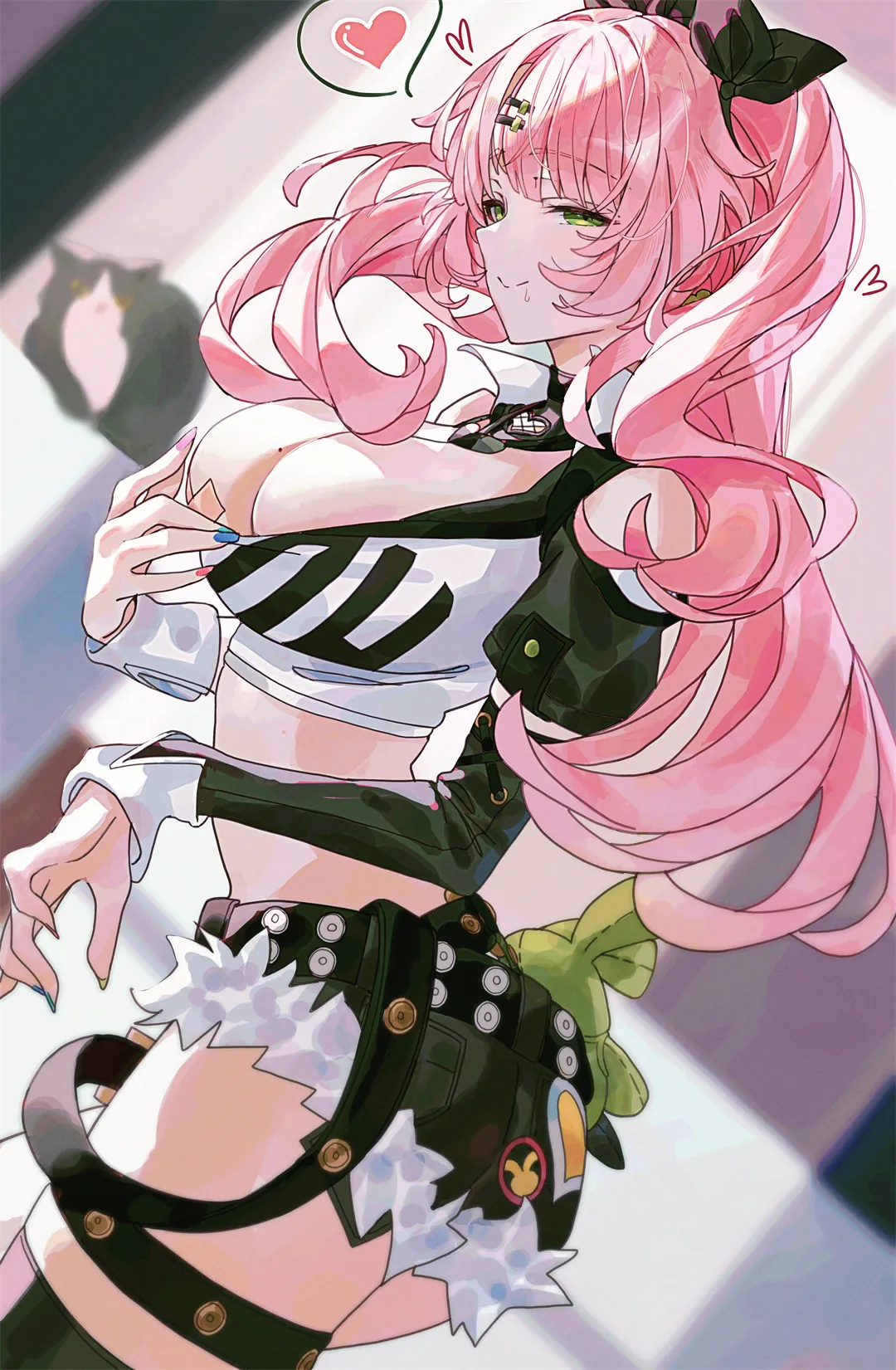 图片[5]-【插画精选】绝区零 妮可 白毛双马尾美少女 飞鸟马时泳装 会员动漫美图推荐-鹿星语