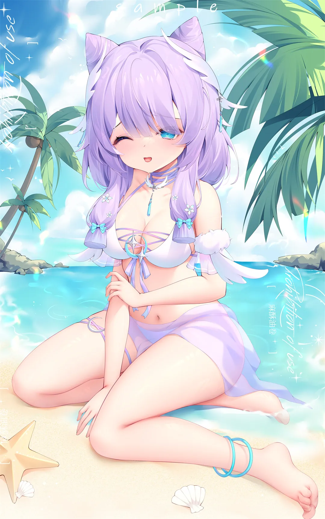 图片[2]-【插画精选】可爱美少女 海边泳装 赛马娘 绝区零 艾莲乔(可爱版) 会员插画美图推荐（57张）-鹿星语