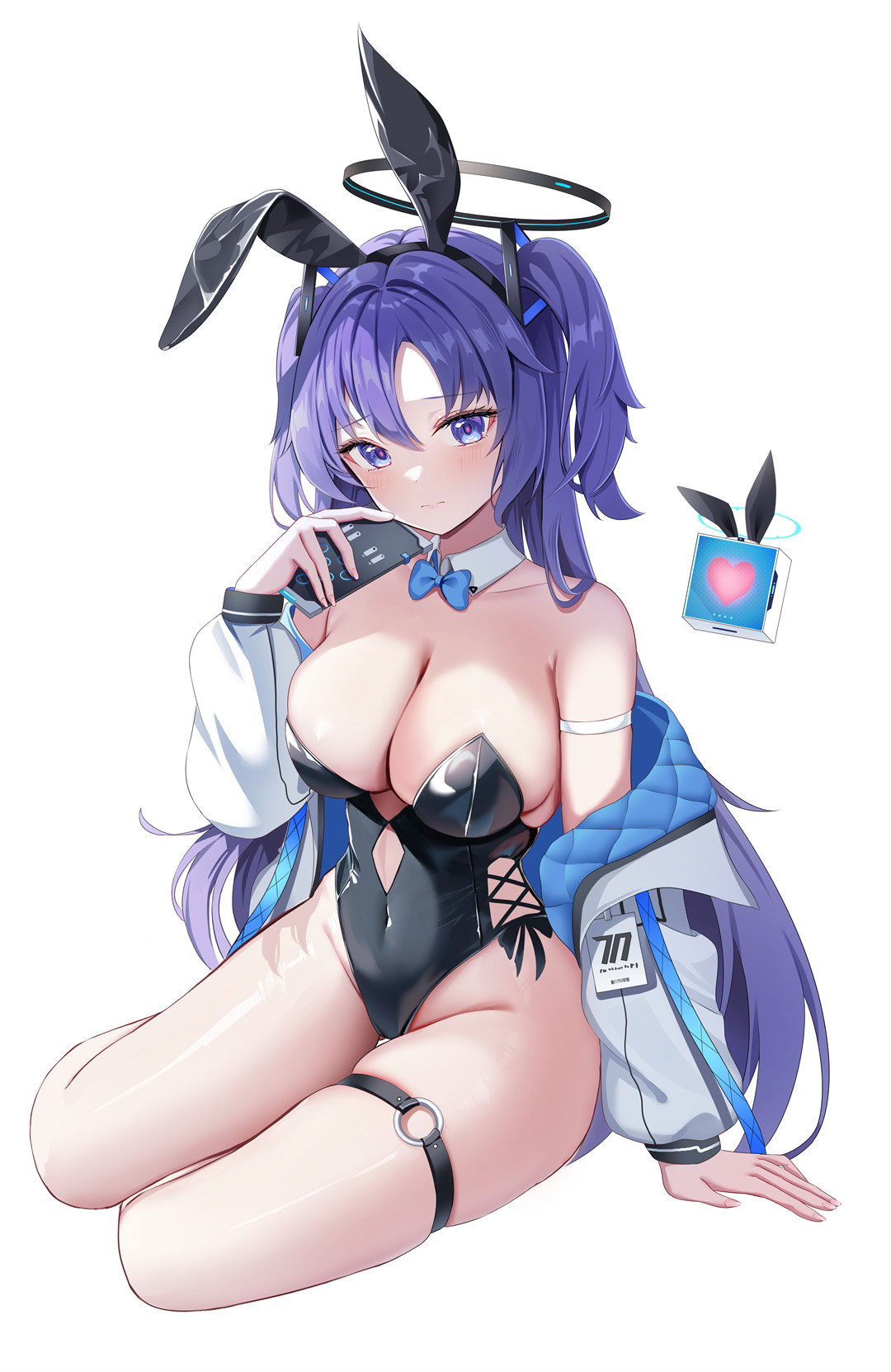 图片[4]-【插画精选】短裙 JK制服 白丝 兔女郎美少女 会员插画美图推荐-鹿星语