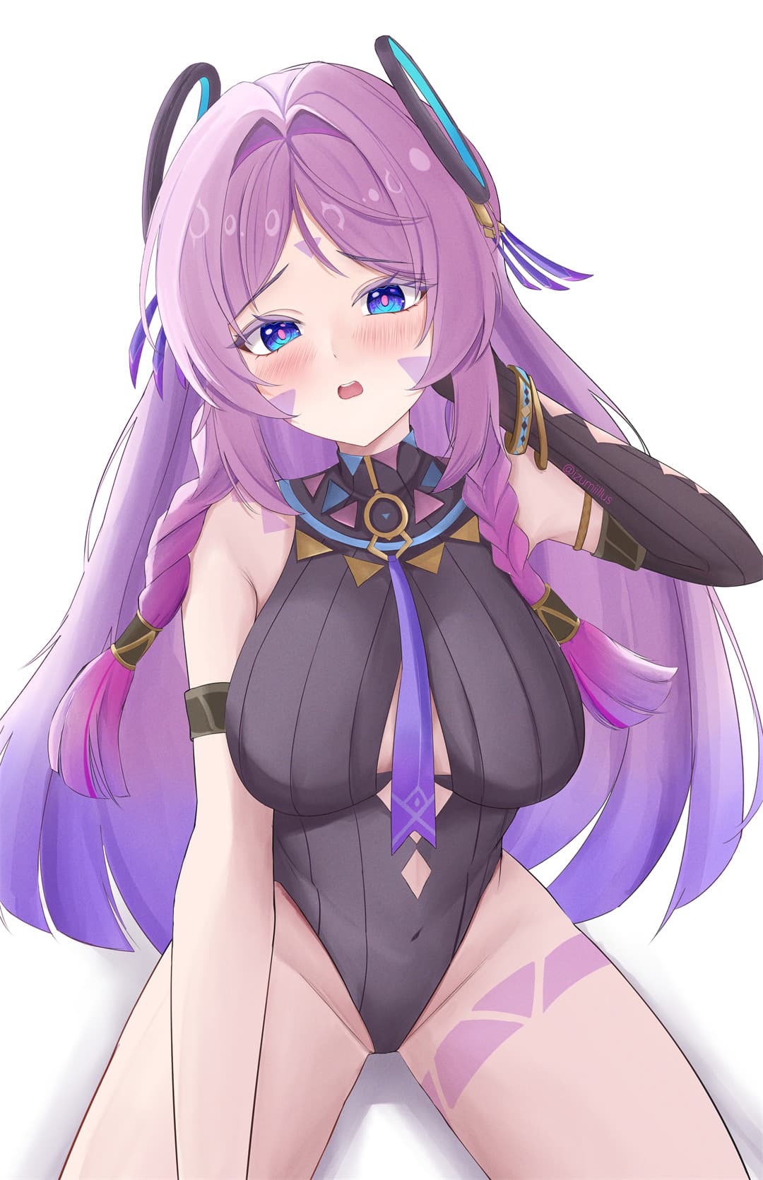 图片[3]-【插画精选】看小说，睡大觉就是我的喜好了，原神 茜特菈莉 同人角色插画特辑推荐 共52张-鹿星语