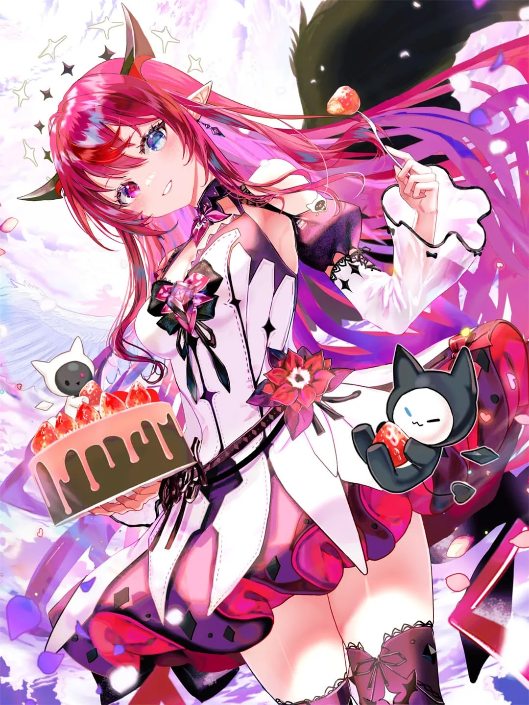 图片[11]-【插画美图】初音未来 白发兽耳美少女 蔚蓝档案笑面教授 调月莉音 莉可莉丝 千束×泷奈 原神 卡齐娜 玛拉妮 动漫壁纸推荐（56张）-鹿星语