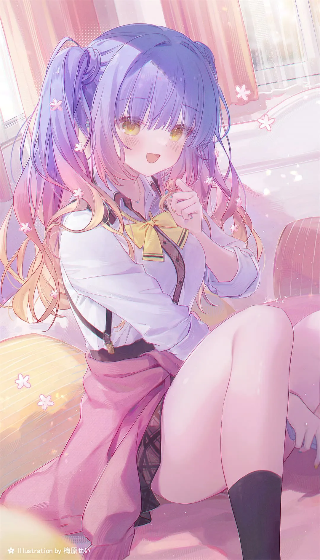 图片[18]-【插画美图】初音未来 白发兽耳美少女 蔚蓝档案笑面教授 调月莉音 莉可莉丝 千束×泷奈 原神 卡齐娜 玛拉妮 动漫壁纸推荐（56张）-鹿星语