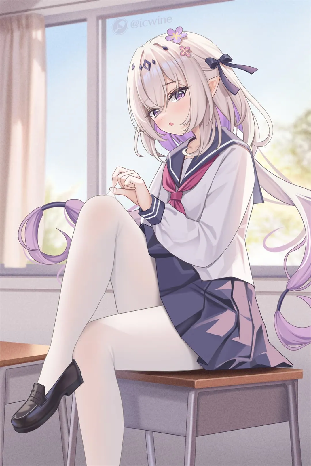 图片[18]-【插画美图】星穹铁道 阿格莱雅 流萤 大黑塔 碧蓝档案 百合園セイア 兽耳可爱美少女 虚拟主播 夜见蕾娜 动漫壁纸推荐插画图片（54张）-鹿星语